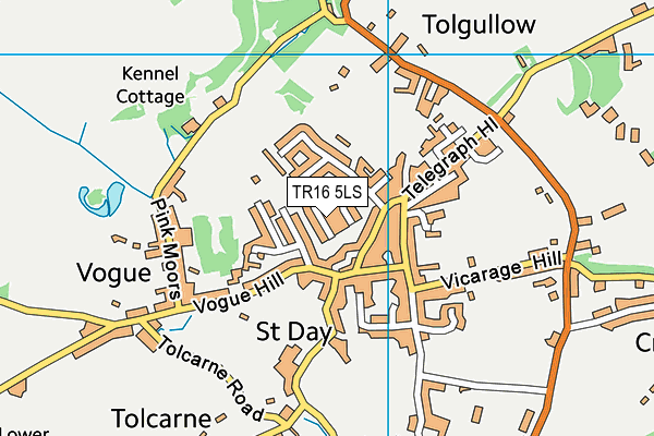 TR16 5LS map - OS VectorMap District (Ordnance Survey)