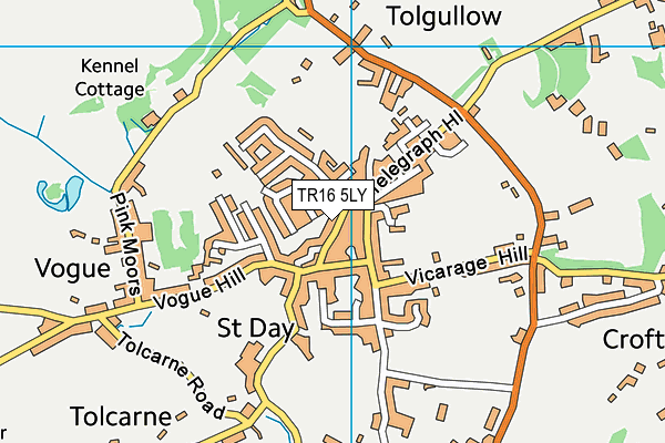 TR16 5LY map - OS VectorMap District (Ordnance Survey)