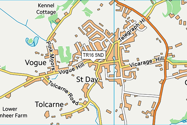 TR16 5ND map - OS VectorMap District (Ordnance Survey)