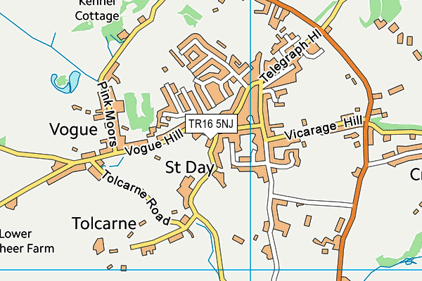 TR16 5NJ map - OS VectorMap District (Ordnance Survey)