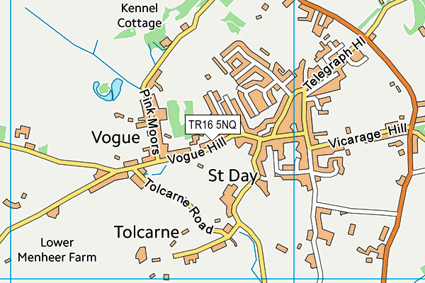 Vogue Park map (TR16 5NQ) - OS VectorMap District (Ordnance Survey)