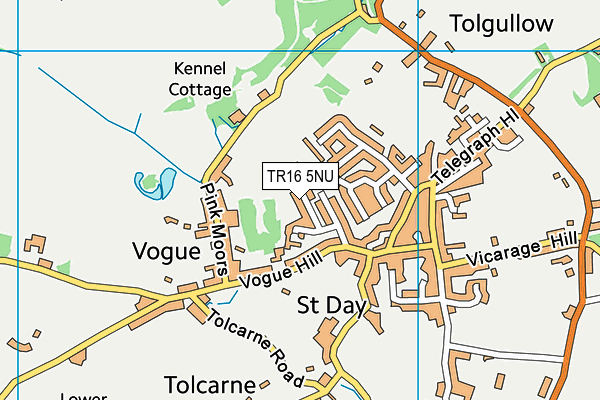 TR16 5NU map - OS VectorMap District (Ordnance Survey)