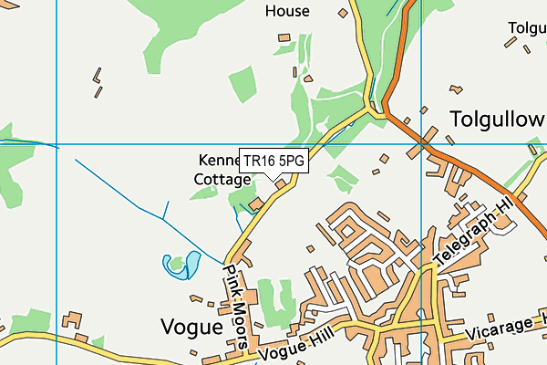 TR16 5PG map - OS VectorMap District (Ordnance Survey)