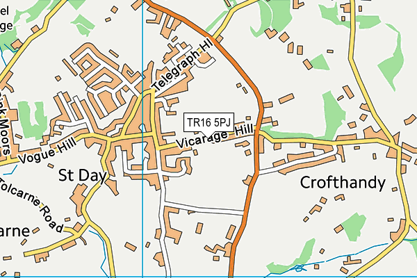 TR16 5PJ map - OS VectorMap District (Ordnance Survey)