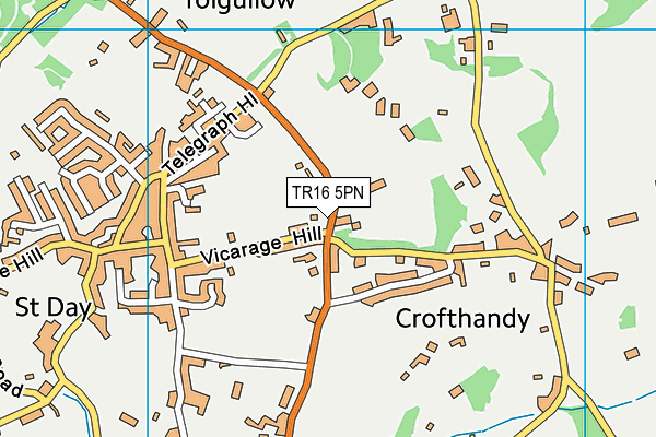 TR16 5PN map - OS VectorMap District (Ordnance Survey)