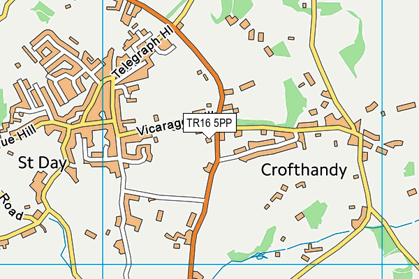 TR16 5PP map - OS VectorMap District (Ordnance Survey)