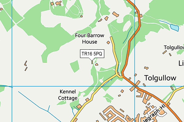 TR16 5PQ map - OS VectorMap District (Ordnance Survey)