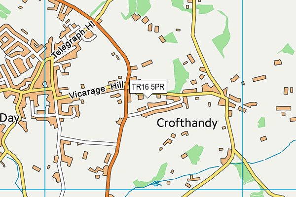 TR16 5PR map - OS VectorMap District (Ordnance Survey)