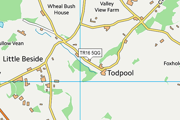 TR16 5QG map - OS VectorMap District (Ordnance Survey)