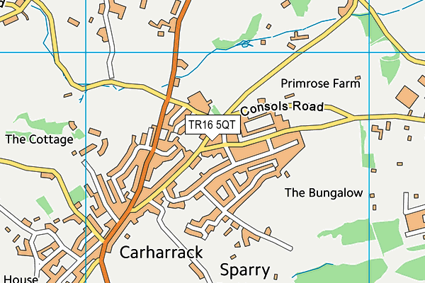 TR16 5QT map - OS VectorMap District (Ordnance Survey)