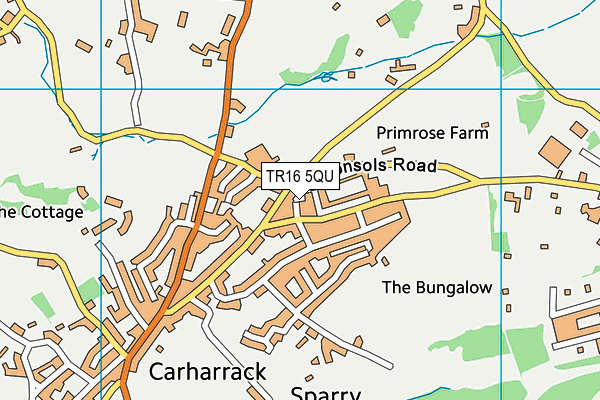 TR16 5QU map - OS VectorMap District (Ordnance Survey)
