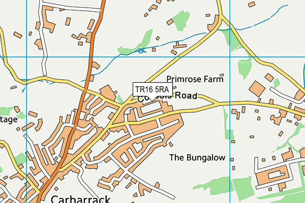 TR16 5RA map - OS VectorMap District (Ordnance Survey)
