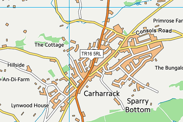 TR16 5RL map - OS VectorMap District (Ordnance Survey)