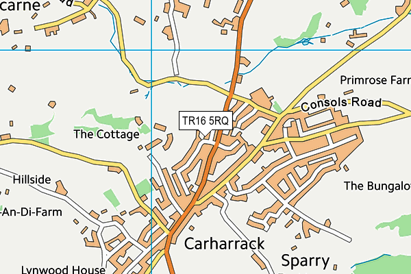 TR16 5RQ map - OS VectorMap District (Ordnance Survey)