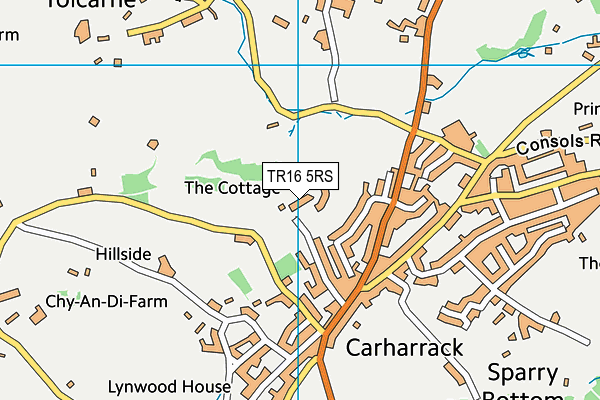 TR16 5RS map - OS VectorMap District (Ordnance Survey)