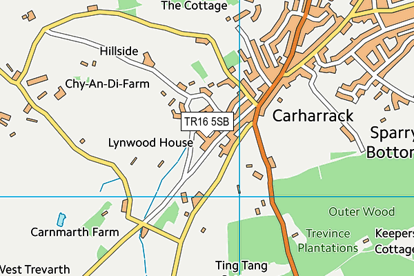 TR16 5SB map - OS VectorMap District (Ordnance Survey)