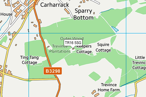TR16 5SG map - OS VectorMap District (Ordnance Survey)