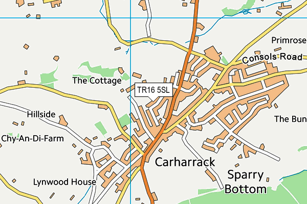 TR16 5SL map - OS VectorMap District (Ordnance Survey)