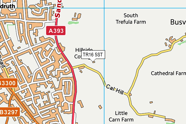 TR16 5ST map - OS VectorMap District (Ordnance Survey)