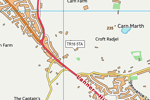 TR16 5TA map - OS VectorMap District (Ordnance Survey)