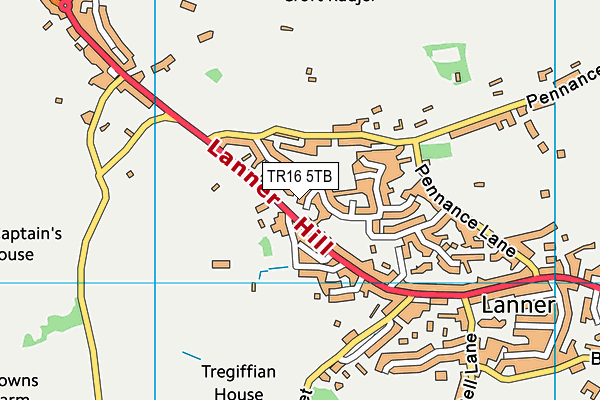 TR16 5TB map - OS VectorMap District (Ordnance Survey)