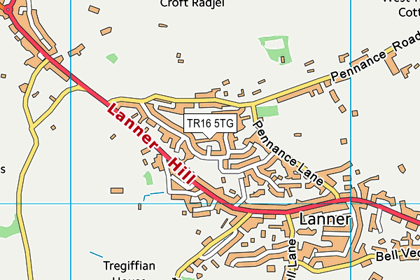 TR16 5TG map - OS VectorMap District (Ordnance Survey)