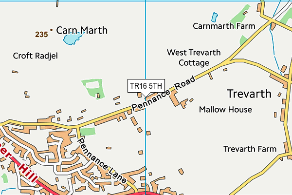 TR16 5TH map - OS VectorMap District (Ordnance Survey)