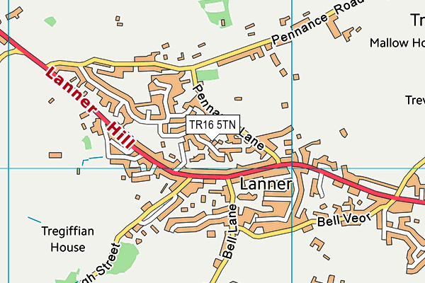TR16 5TN map - OS VectorMap District (Ordnance Survey)