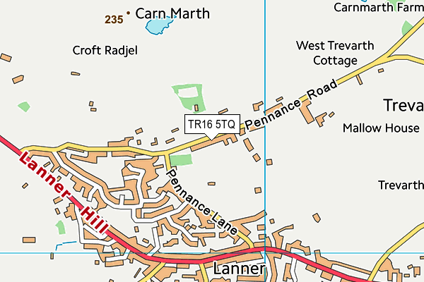 TR16 5TQ map - OS VectorMap District (Ordnance Survey)