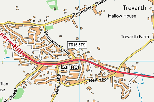 TR16 5TS map - OS VectorMap District (Ordnance Survey)