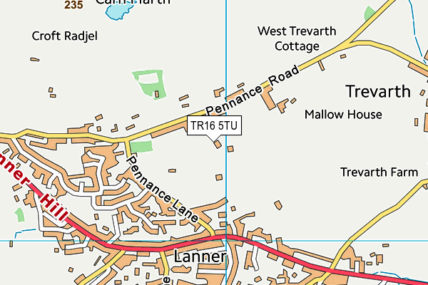 TR16 5TU map - OS VectorMap District (Ordnance Survey)