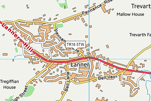 TR16 5TW map - OS VectorMap District (Ordnance Survey)