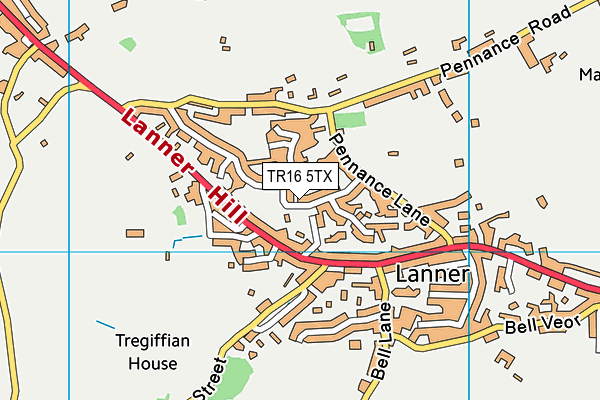 TR16 5TX map - OS VectorMap District (Ordnance Survey)