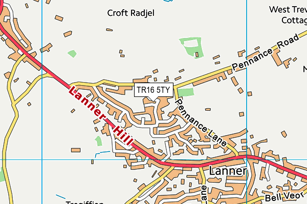 TR16 5TY map - OS VectorMap District (Ordnance Survey)
