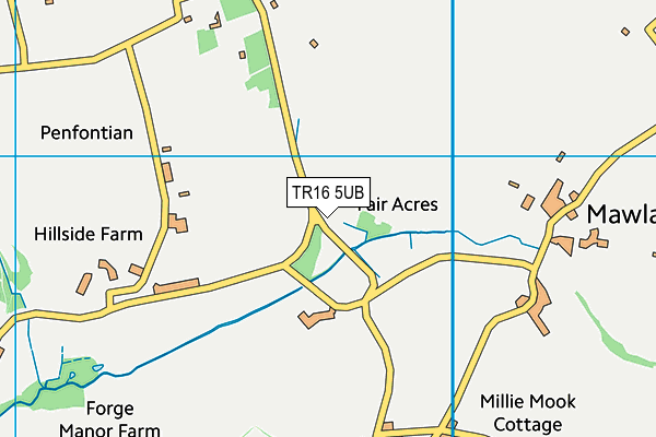TR16 5UB map - OS VectorMap District (Ordnance Survey)