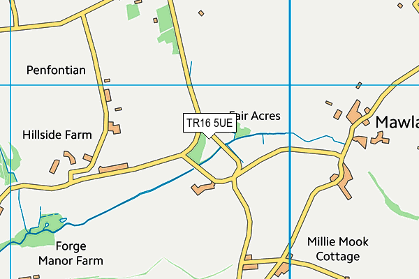 TR16 5UE map - OS VectorMap District (Ordnance Survey)