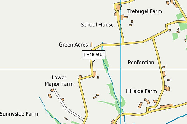 TR16 5UJ map - OS VectorMap District (Ordnance Survey)