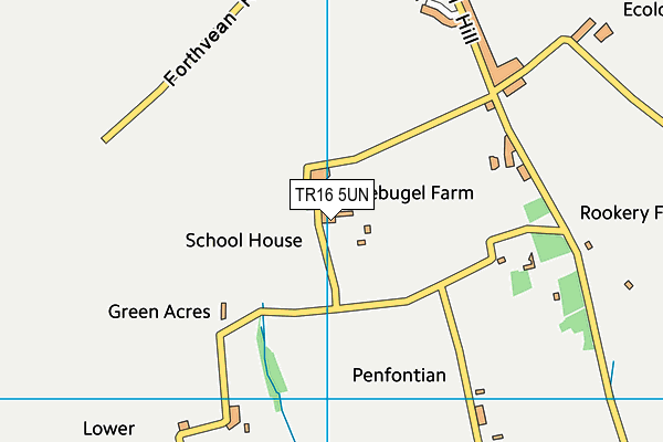 TR16 5UN map - OS VectorMap District (Ordnance Survey)