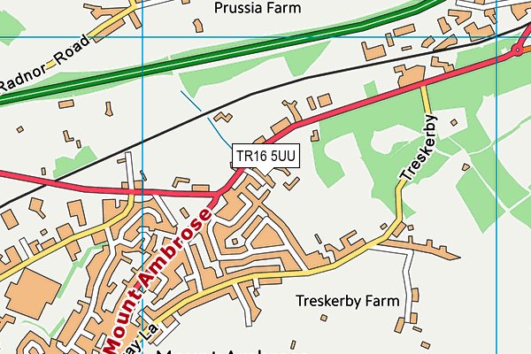 TR16 5UU map - OS VectorMap District (Ordnance Survey)