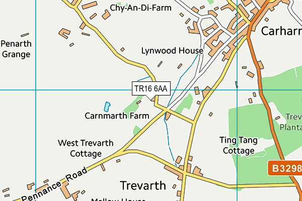 TR16 6AA map - OS VectorMap District (Ordnance Survey)