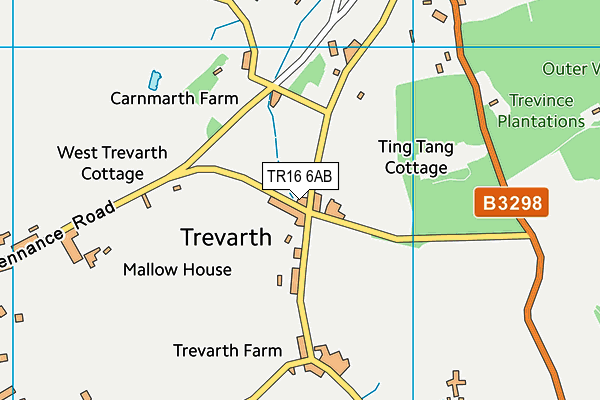 TR16 6AB map - OS VectorMap District (Ordnance Survey)