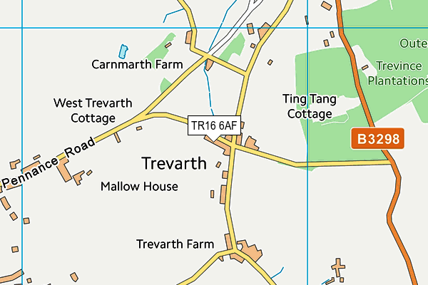 TR16 6AF map - OS VectorMap District (Ordnance Survey)
