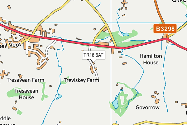 TR16 6AT map - OS VectorMap District (Ordnance Survey)