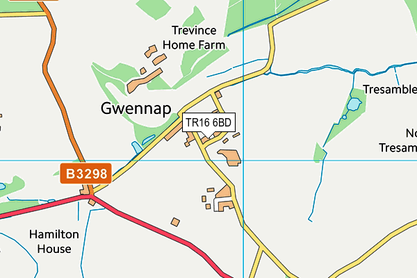 TR16 6BD map - OS VectorMap District (Ordnance Survey)