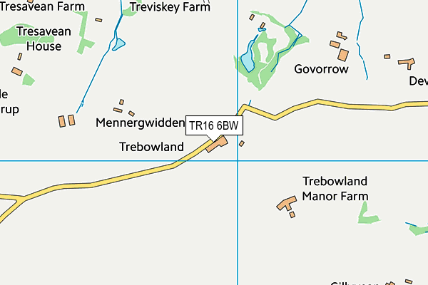 TR16 6BW map - OS VectorMap District (Ordnance Survey)