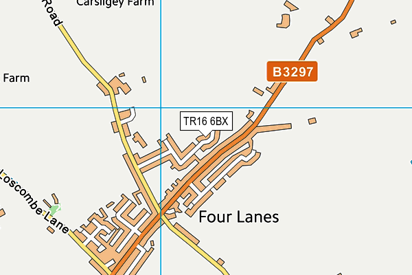 TR16 6BX map - OS VectorMap District (Ordnance Survey)