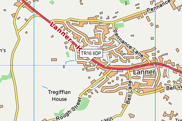 TR16 6DP map - OS VectorMap District (Ordnance Survey)