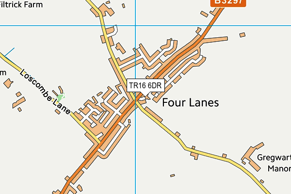 TR16 6DR map - OS VectorMap District (Ordnance Survey)