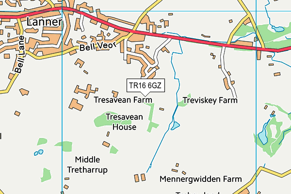 Tony Rowe Memorial Ground map (TR16 6GZ) - OS VectorMap District (Ordnance Survey)