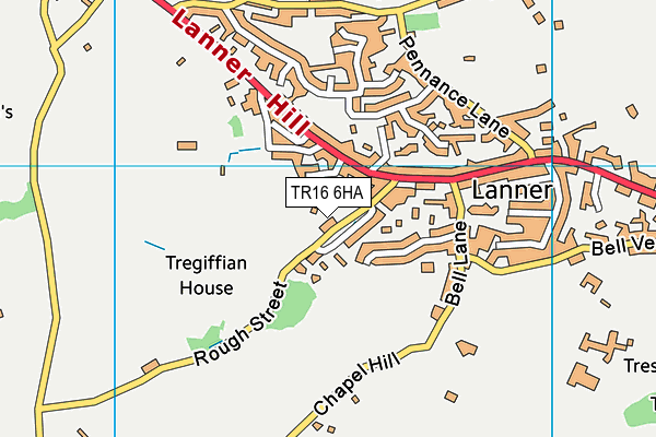 TR16 6HA map - OS VectorMap District (Ordnance Survey)